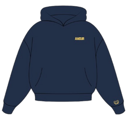 Hoodie navy blue x yellow